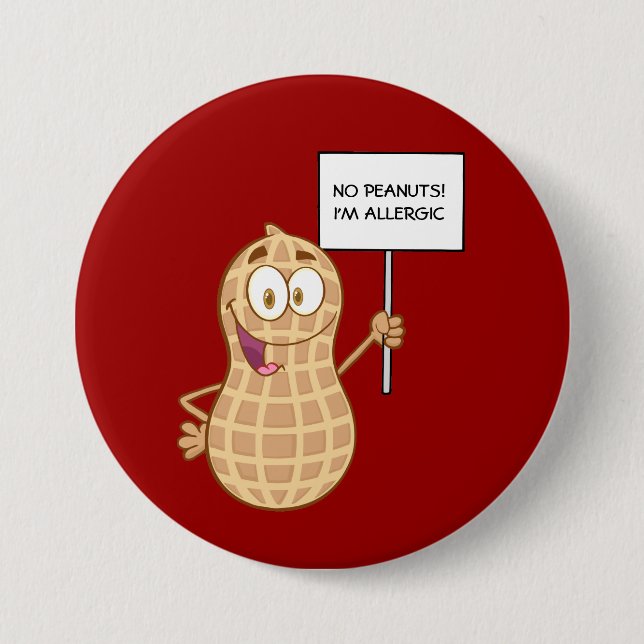 Peanut Allergy (customisable) 7.5 Cm Round Badge (Front)