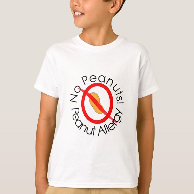 Peanut Allergy No Peanuts T-Shirt (Front)