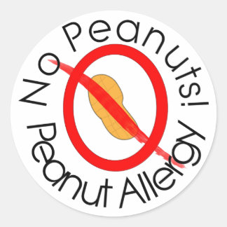 Peanut Allergy Sticker No Peanuts!