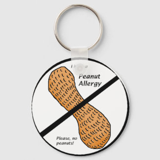 Peanut Allergy Warning Key Ring