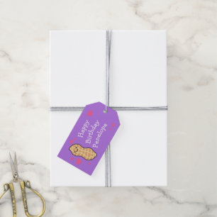 Peanut Birthday Party Cute Kids Cartoon Nut Gift Tags
