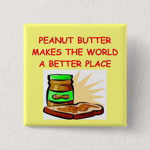 peanut butter 15 cm square badge