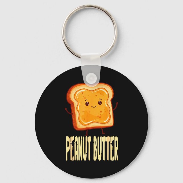 Peanut Butter &amp; Jelly Matching Couple Friends  Key Ring (Front)