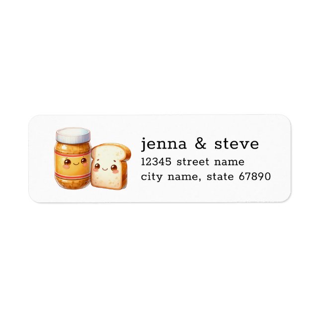Peanut Butter and Bread Return Address Labels (Front)