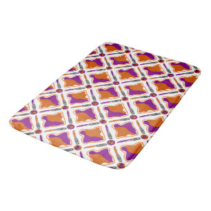 Peanut Butter and Grape Jelly Seamless Pattern Bath Mat