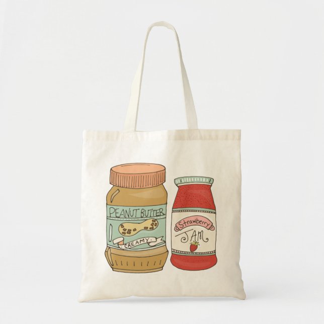 Peanut Butter And Jam Tote Bag (Front)