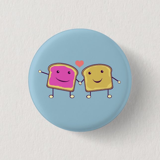 Peanut Butter and Jelly 3 Cm Round Badge (Front)