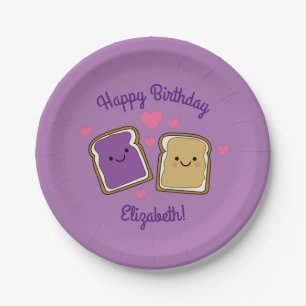 Peanut Butter and Jelly Birthday Party PBJ Paper Plate