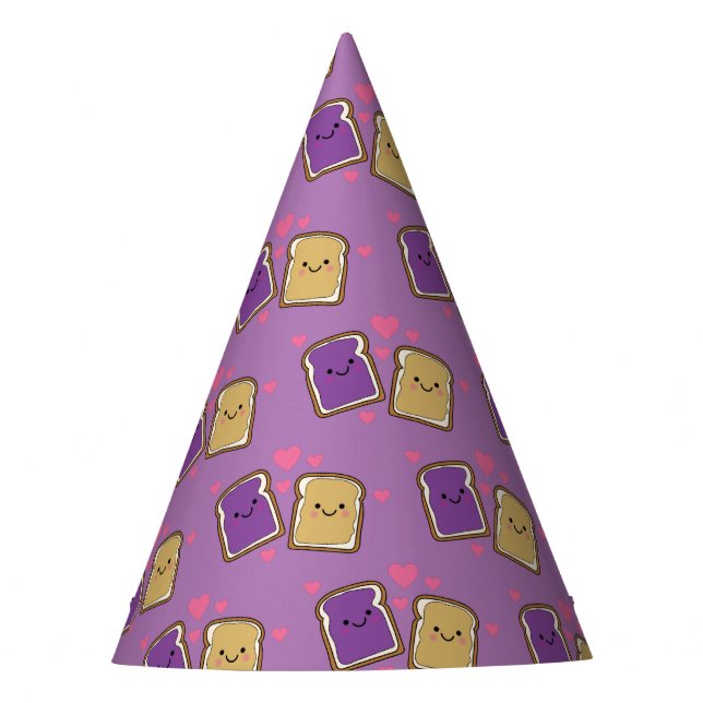 Peanut Butter and Jelly Birthday Party PBJ Party H Party Hat (Front)