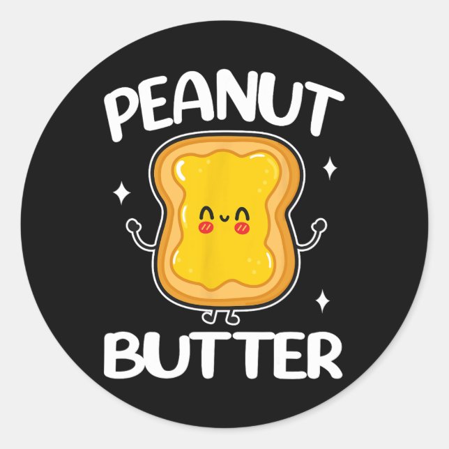 Peanut Butter And Jelly Couple Matching Halloween  Classic Round Sticker (Front)