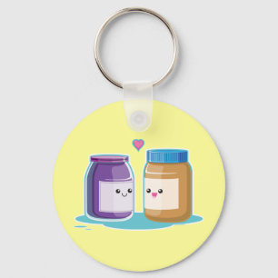 Peanut Butter and Jelly Key Ring