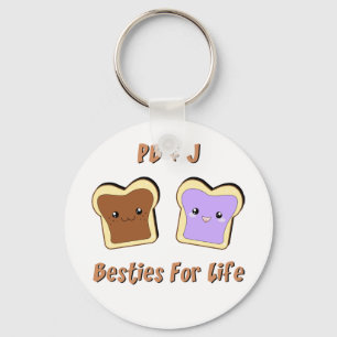 Peanut Butter and Jelly Key Ring