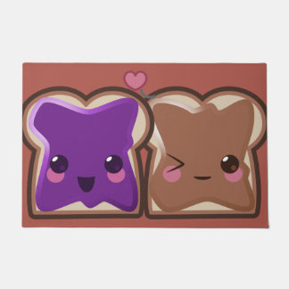 Peanut Butter and Jelly Love Doormat