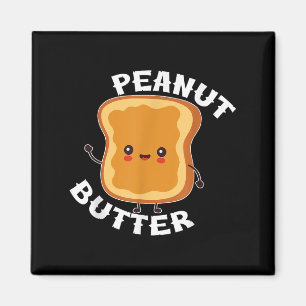 Peanut Butter And Jelly Matching Couple Funny Cool Magnet
