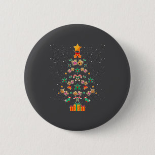 Peanut Butter And Jelly Pb & J Christmas Tree 6 Cm Round Badge