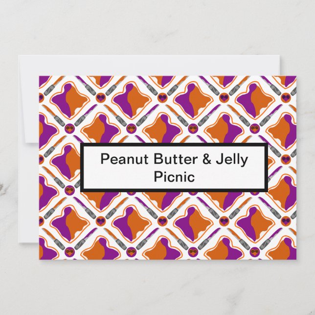 Peanut Butter and Jelly Picnic Invitation (Front)