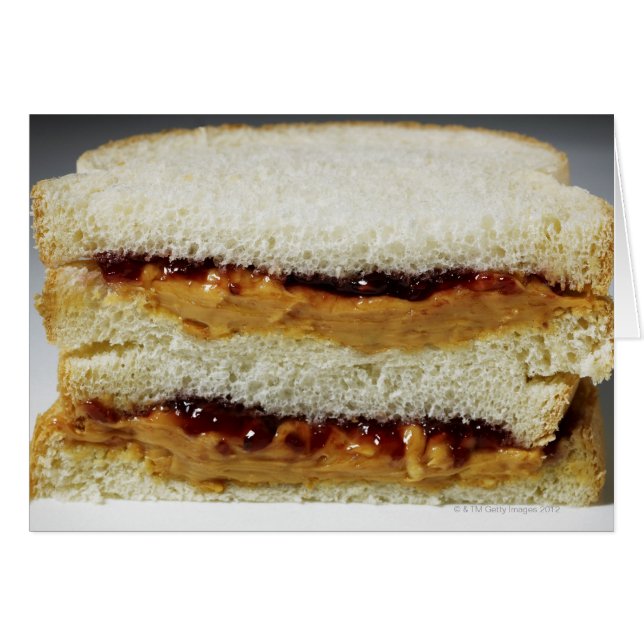Peanut butter and jelly sandwich. (Front Horizontal)