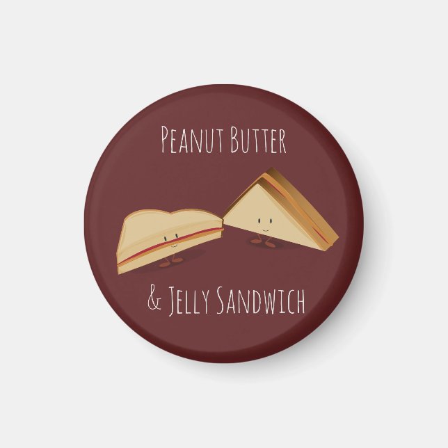 Peanut Butter and Jelly Sandwich | Magnet (Front)