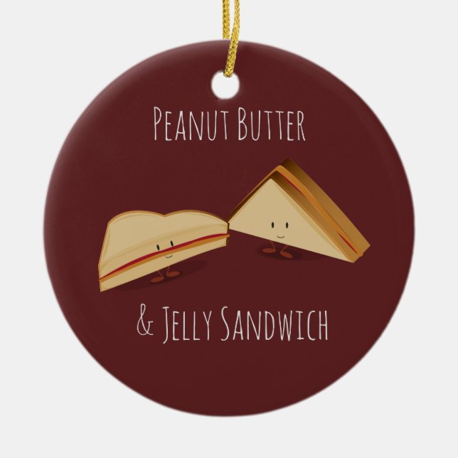 Peanut Butter and Jelly Sandwich | Ornament (Front)