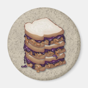 Peanut Butter and Jelly Sandwiches Magnet