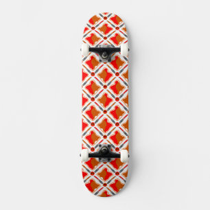 Peanut Butter and Strawberry Jam Seamless Patter Skateboard