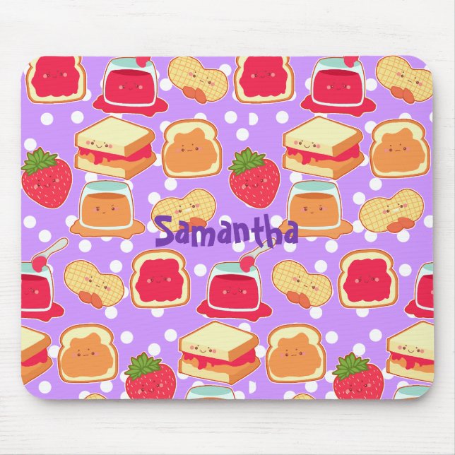 Peanut Butter And Strawberry Jelly Mouse Pad (Front)