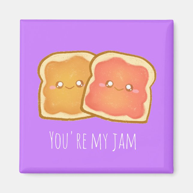Peanut Butter And Strawberry Jelly Toast Magnet (Front)