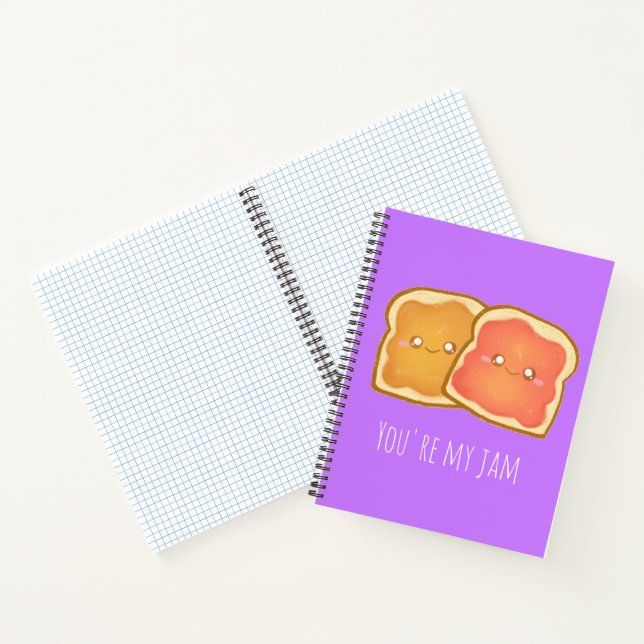 Peanut Butter And Strawberry Jelly Toast Notebook (Inside)