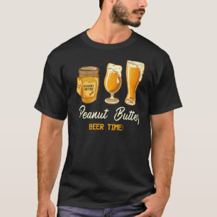 Peanut Butter Beer Time Jelly Food Graphic T-Shirt