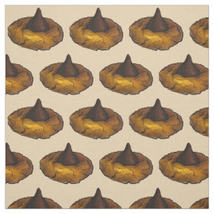 Peanut Butter Blossom Chocolate Cookie Food Baking Fabric