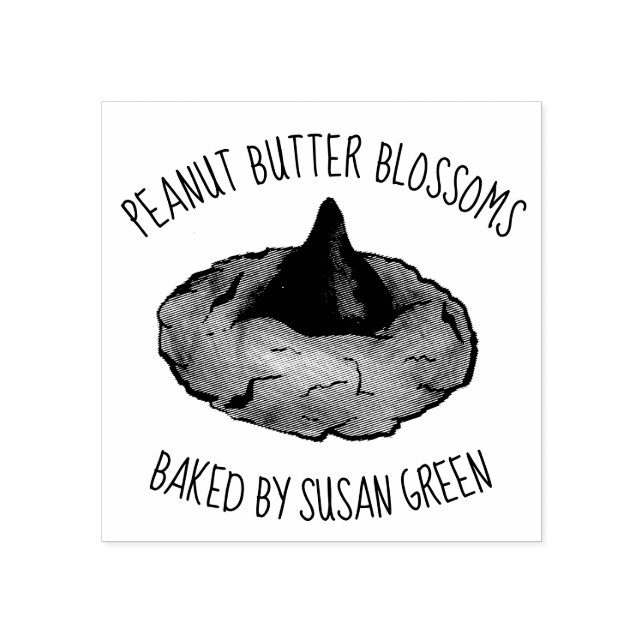 Peanut Butter Blossom Cookies Homemade Baked By Rubber Stamp (Imprint)