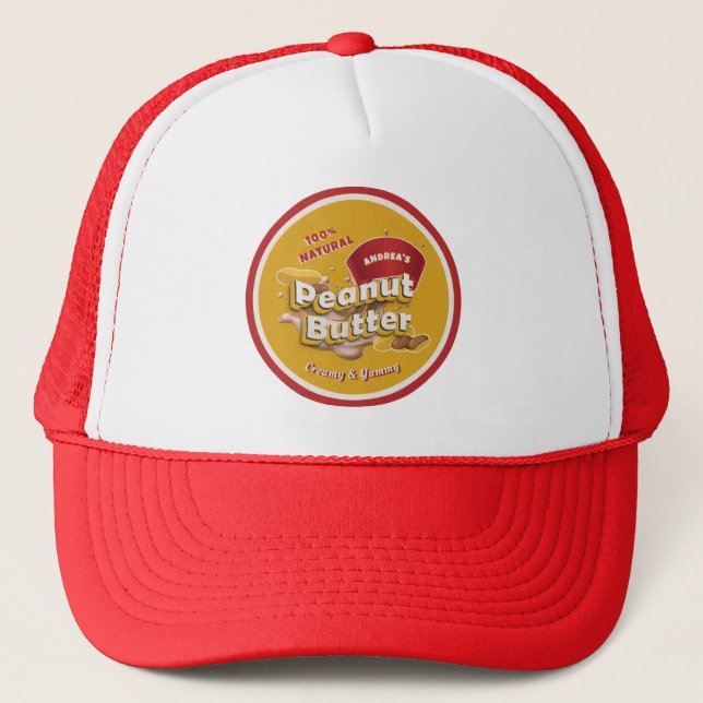Peanut Butter Brand Professional Logo Promotional Trucker Hat (Front)