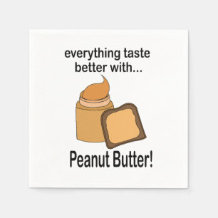 Peanut Butter Bread Food Cute Party Napkin