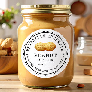 Peanut butter canning classic round sticker