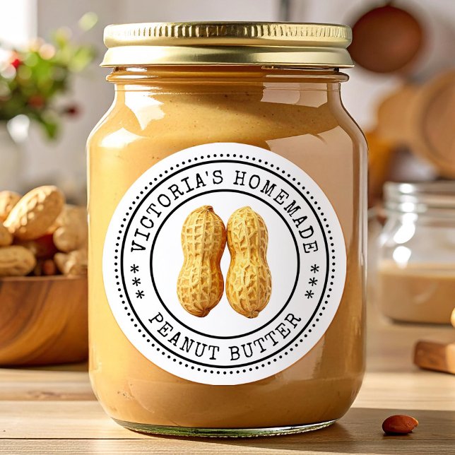 Peanut butter canning classic round sticker (Creator Uploaded)