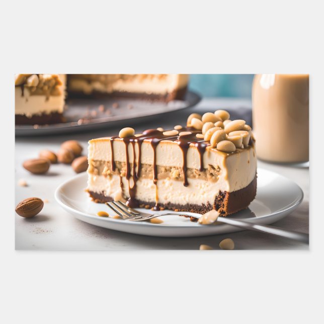 Peanut Butter Cheesecake Rectangular Sticker (Front)