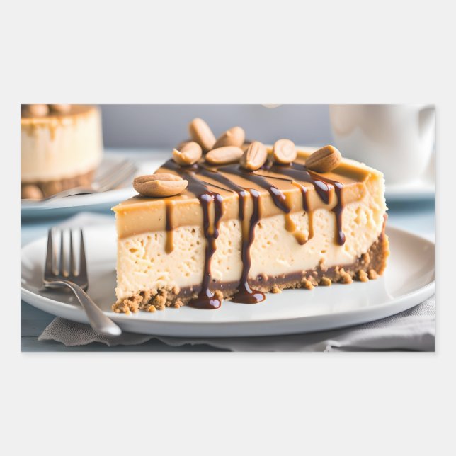 Peanut Butter Cheesecake Rectangular Sticker (Front)