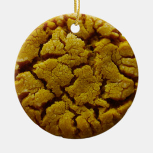 Peanut Butter Cookie Ceramic Ornament