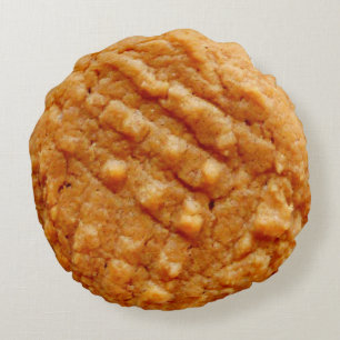 Peanut Butter Cookie, Tan Round Cushion