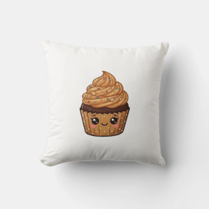 Peanut Butter Cupcake Kawaii Cushion Pillow