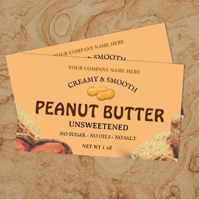 Peanut Butter Custom Label Sticker (Creator Uploaded)