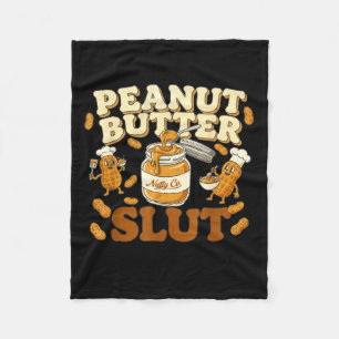 Peanut Butter Funny Peanut Butter Lovers Apparel  Fleece Blanket