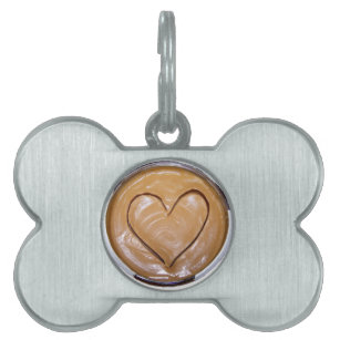 Peanut shaped dog tag on sale