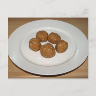 Peanut Butter Honey Oatmeal Balls Recipe Card
