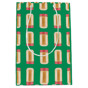 Peanut Butter Jars Columns - Green Gift Bag