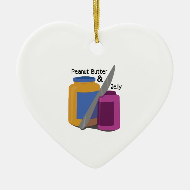 PEANUT BUTTER & JElLLY Ceramic Ornament (Front)