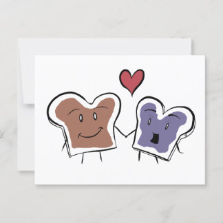 Peanut butter & Jelly couple Postcard