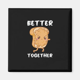 Peanut Butter Jelly Cute Couple Better Together De Magnet