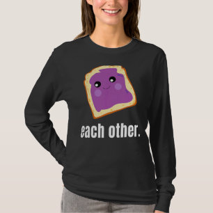 Peanut Butter Jelly For Each Other Food Graphic T-Shirt