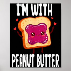 Peanut Butter Jelly Matching Couples Halloween Fun Poster